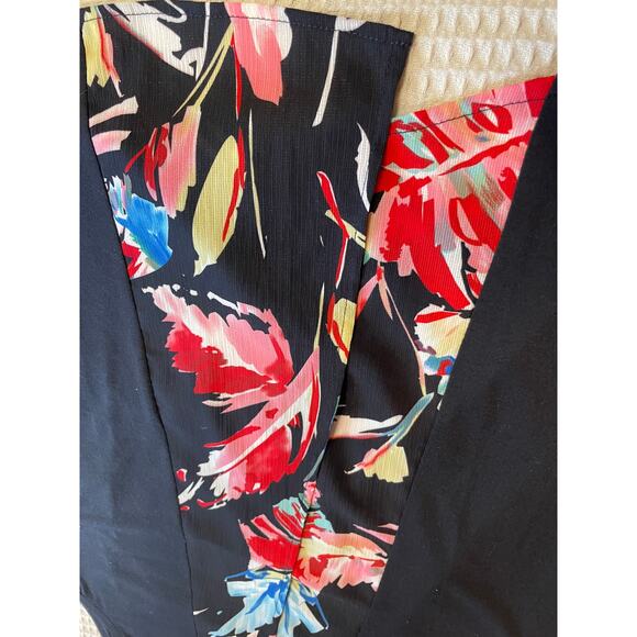 Soft Surroundings Tropical Floral Black Flowing Tank Top Summer Style Large - Picture 4 of 10